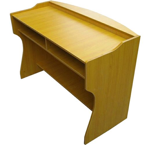 慧童教师讲台桌教室培训实木弧形会议演讲桌老师讲桌学校校园讲台 - 图3