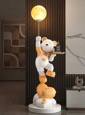 件暴力大熊摆客厅落地家装饰品居电视柜M75QW577旁大气上档次乔迁