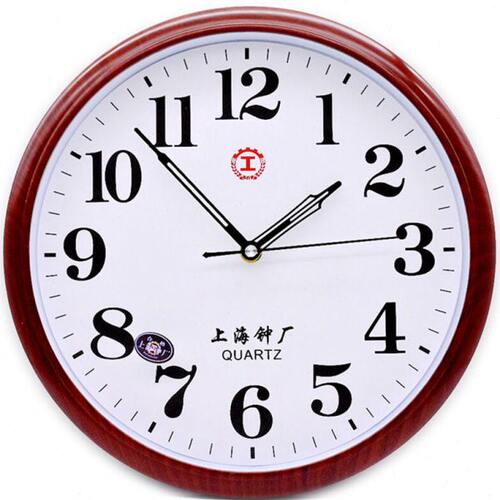 上海钟厂12英寸静音挂钟客厅卧室办公简约时尚 - 图2