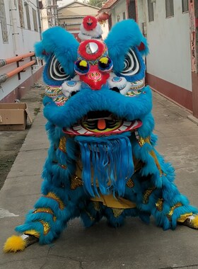 舞狮羊毛龙灯羊毛南狮羊毛醒狮道具蓝色醒狮假一赔十