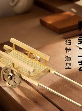 黄铜板车载而车归板满车元推家居摆宝件客厅WHJ-9009摆件
