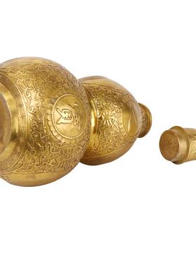 厂家铜八卦葫芦八卦葫芦铜葫芦大号空心开口大葫芦铜葫芦摆件