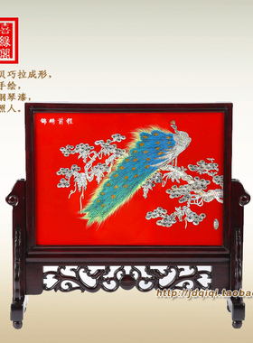 扬州漆器屏风插屏台屏摆件平磨螺钿工艺扬州特色旅游外事商务礼品