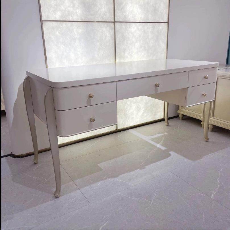 美式轻奢实木书桌书房书桌椅白色简约书椅家用实木书桌椅组合,淘宝优惠券,粉丝福利购,淘宝优惠卷