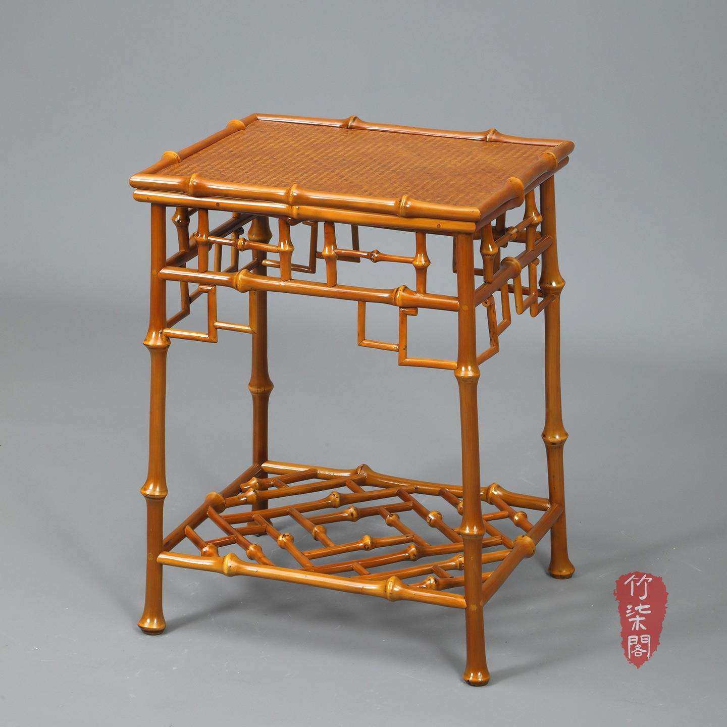 茶几边几大漆筇竹家具竹编泡茶台茶桌茶空间花几方几方桌边几角几,淘宝优惠券,粉丝福利购,淘宝优惠卷