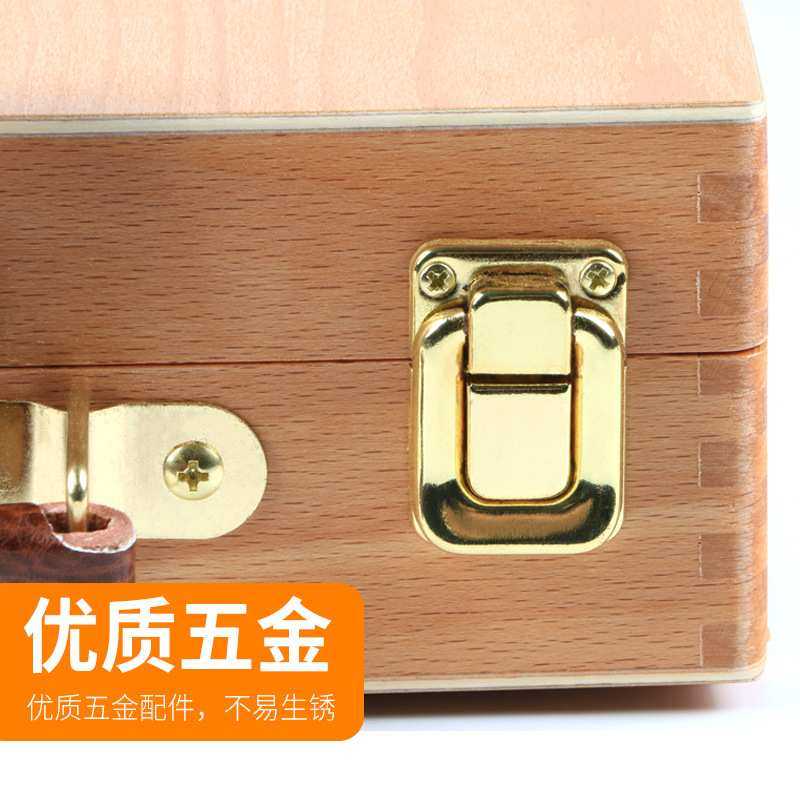 榉木画箱写生手提木质绘画工具箱水彩水粉油画箱颜料盒收纳便携,淘宝优惠券,粉丝福利购,淘宝优惠卷