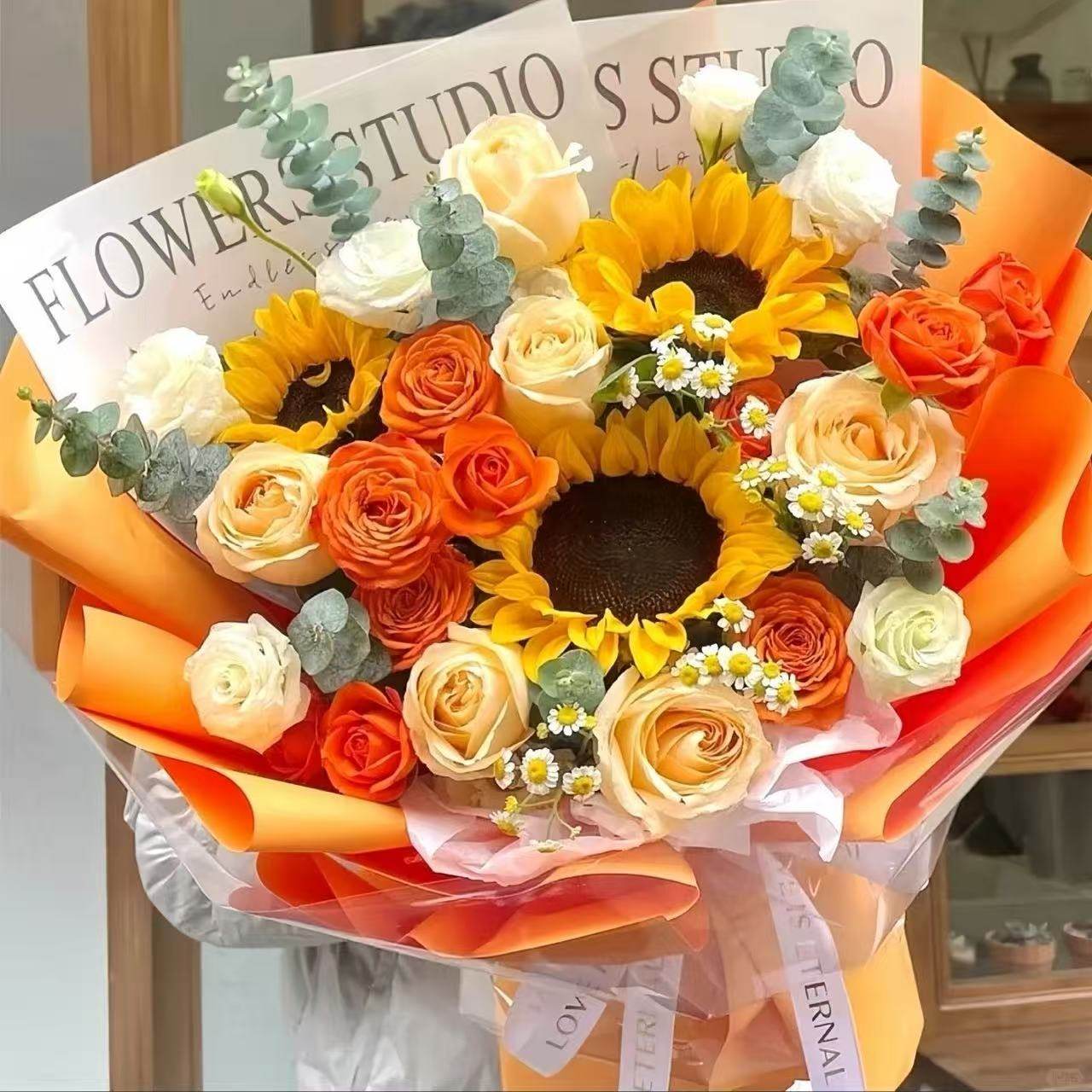 全国鲜花速递同城香槟玫瑰向日葵成人礼花束送朋友玫瑰生日配送花,淘宝优惠券,粉丝福利购,淘宝优惠卷