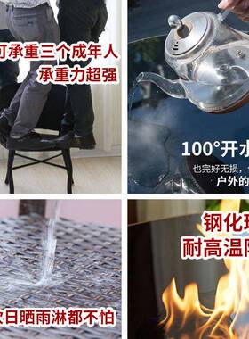 桌椅小圆桌藤椅三件套藤编椅子靠背凳子户外庭院桌椅套餐桌简约