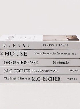 现代简约英文装饰书样板房咖啡厅书架办公室书房仿真可翻页道具书