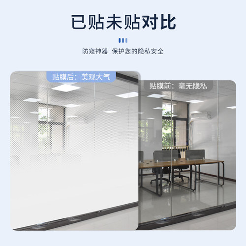 圆点渐变玻璃门贴膜磨砂办公室商铺隔断单向双向透光不透明贴纸 - 图0