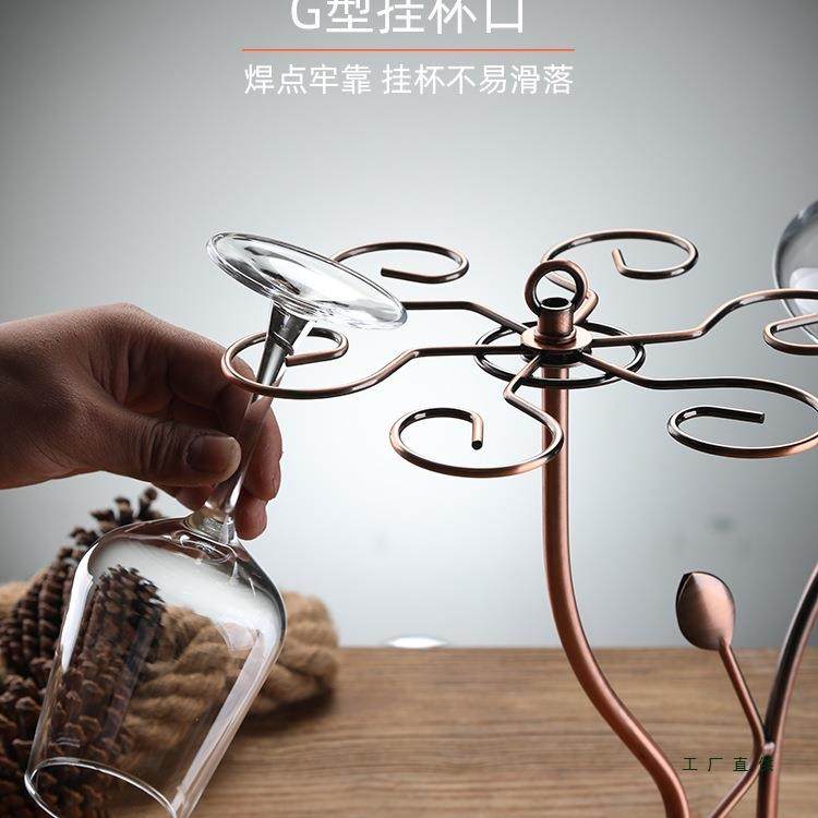 欧式实木红酒杯醒酒器一体创意悬倒挂高脚杯架子酒柜家用摆件装饰,淘宝优惠券,粉丝福利购,淘宝优惠卷