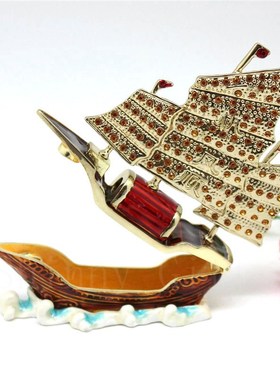 办公室装饰合金工艺品风水摆件一帆风顺帆船装饰品创意家居礼品