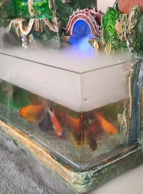 流水摆件可养鱼缸鱼池自循环水客厅装饰品风水轮酒店铺开业送礼物