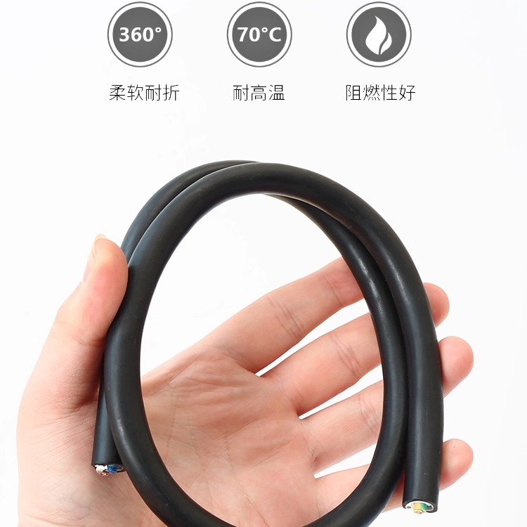 国标纯铜芯RVV软芯护套线2 3 4 5芯1.5 2.5 4 6 10平方工程电缆线 - 图2