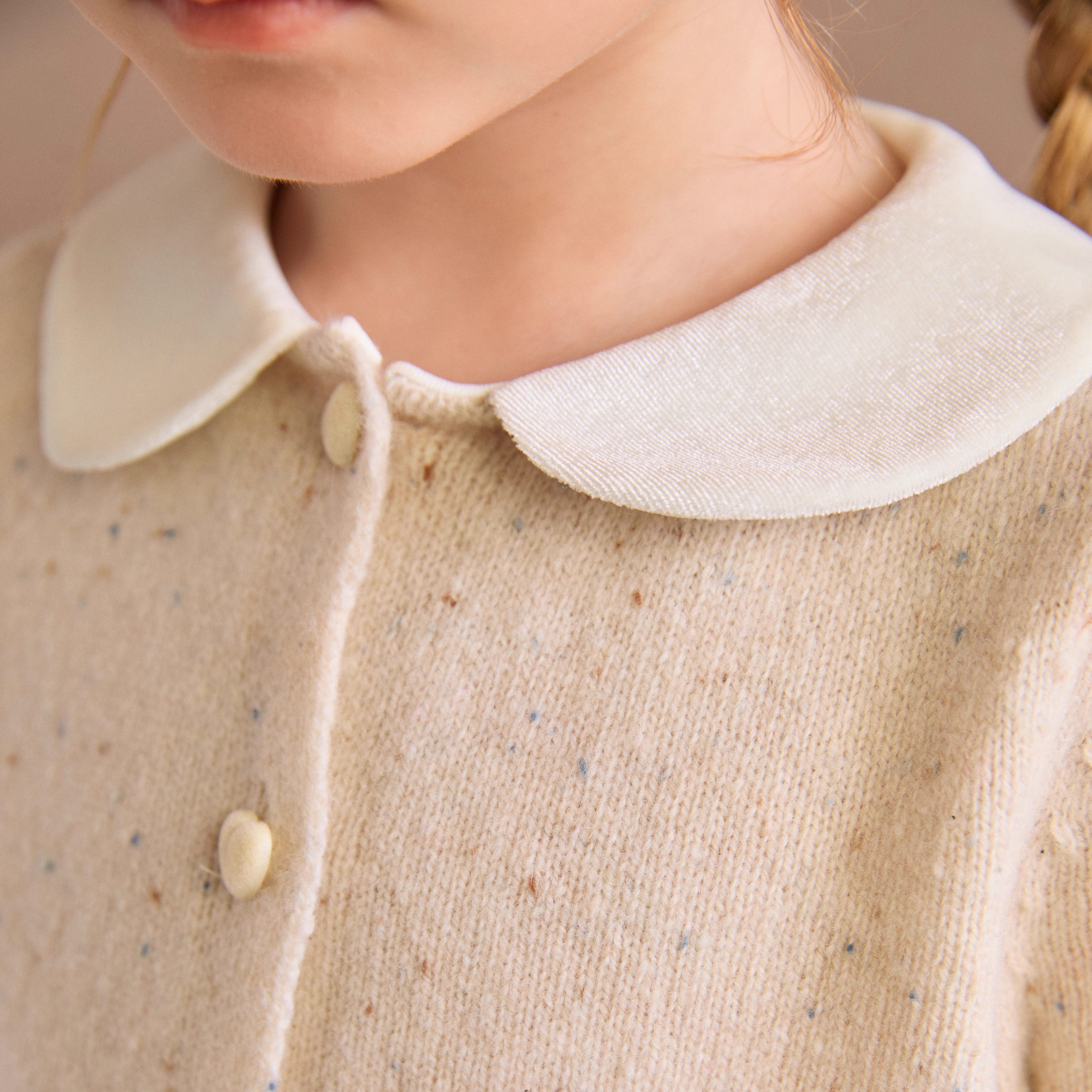 【SEQB小象Q比】2026年100%纯羊毛开衫外套娃娃领针织衫女童毛衣,淘宝优惠券,粉丝福利购,淘宝优惠卷