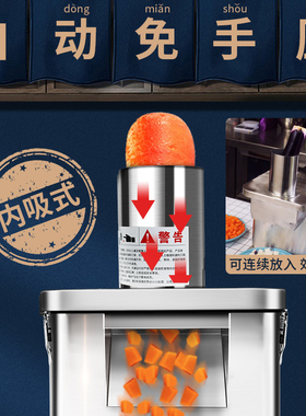全自动多功能切菜机切片机电动土豆水果商用颗粒萝卜家用切丁机