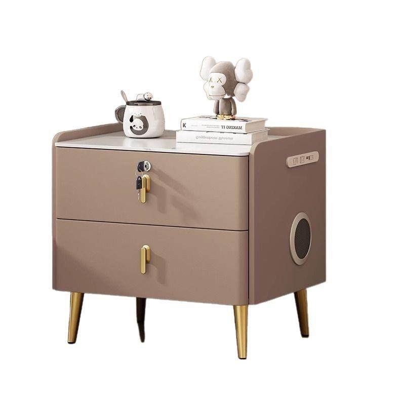 意式床头柜全实木智能卧室轻奢家用简约床边柜岩板储物收纳整装,淘宝优惠券,粉丝福利购,淘宝优惠卷