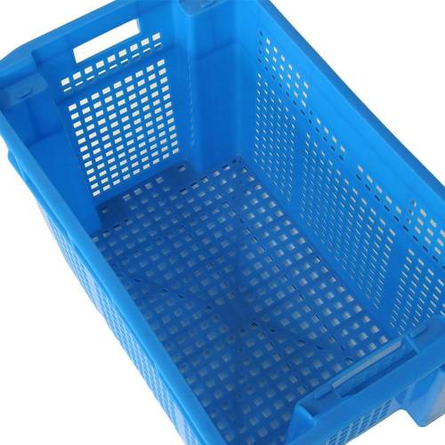 南通厂家分拣货物网格错位塑胶箩筐加厚镂空网格塑料蔬菜筐 - 图1