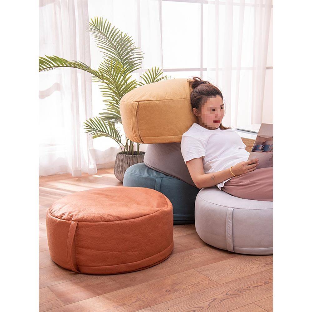 Simple modern lazy futon cushion thickened living room tatami bay window balcony floor round pouf on the ground
