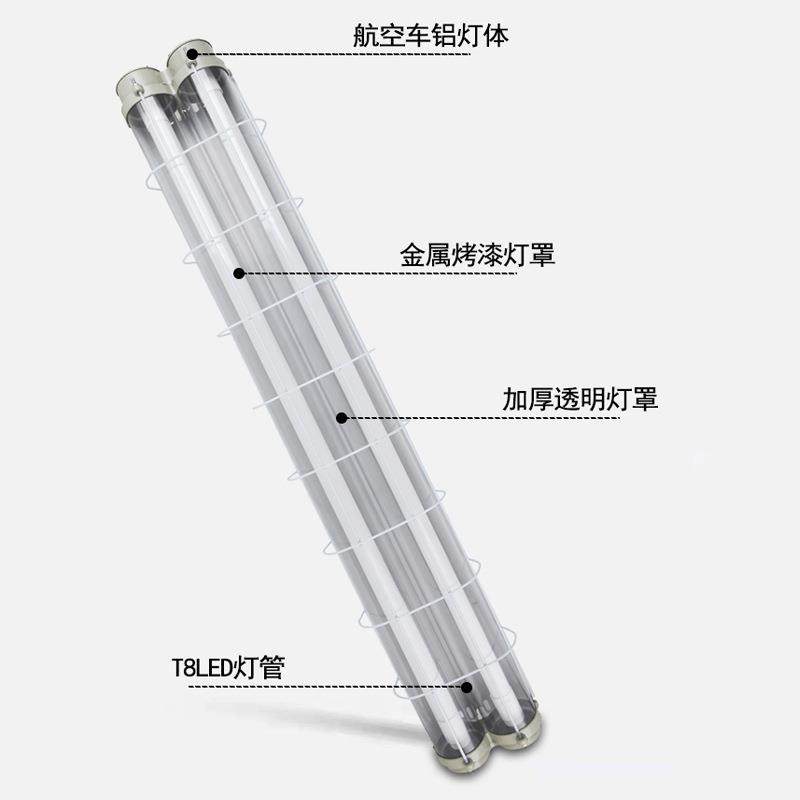 LED防爆灯1.2米单双管全套T8三防支架灯管带罩车间仓库隔爆日光灯,淘宝优惠券,粉丝福利购,淘宝优惠卷