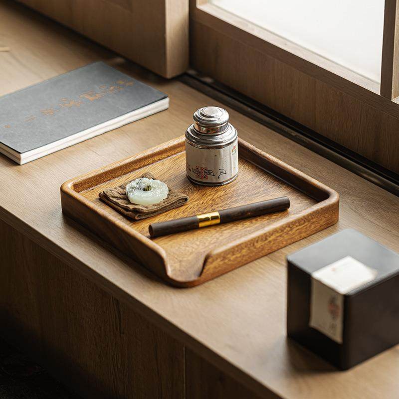 皓澜胡桃木分茶盘普洱茶盒茶盘中式散茶收纳盒家用简约茶托盘,淘宝优惠券,粉丝福利购,淘宝优惠卷