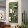 Hole closing board actual details wooden wall rack wooden wall hanging wall bookshelf surface partition storage hanging board wall