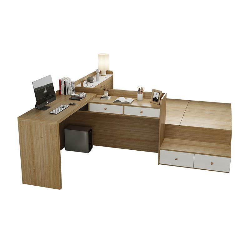 小户型高箱榻榻米带书桌床衣柜一体床组合板式踏踏米小房间单人床,淘宝优惠券,粉丝福利购,淘宝优惠卷