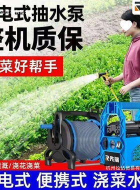 充电式抽水泵菜地浇水机淋浇菜农用浇地家用锂电抽水机灌溉机