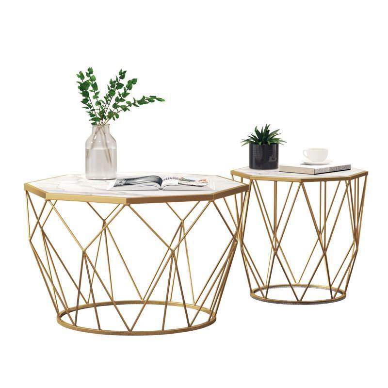 金色轻奢铁艺客厅茶几小户型家用创意茶桌北欧简约大理石边几圆桌,淘宝优惠券,粉丝福利购,淘宝优惠卷