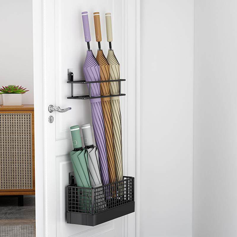 雨伞收纳架家用门口壁挂式雨伞架伞桶挂钩置物架门后免打孔放伞架,淘宝优惠券,粉丝福利购,淘宝优惠卷