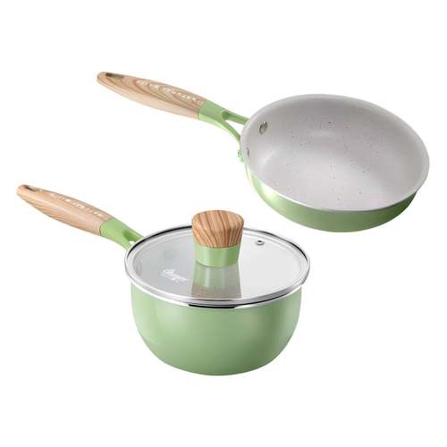 SUNTYLE小夜曲二代套装奶锅煎锅辅食锅碗盖辅蒸笼德国无烟不粘锅 - 图3