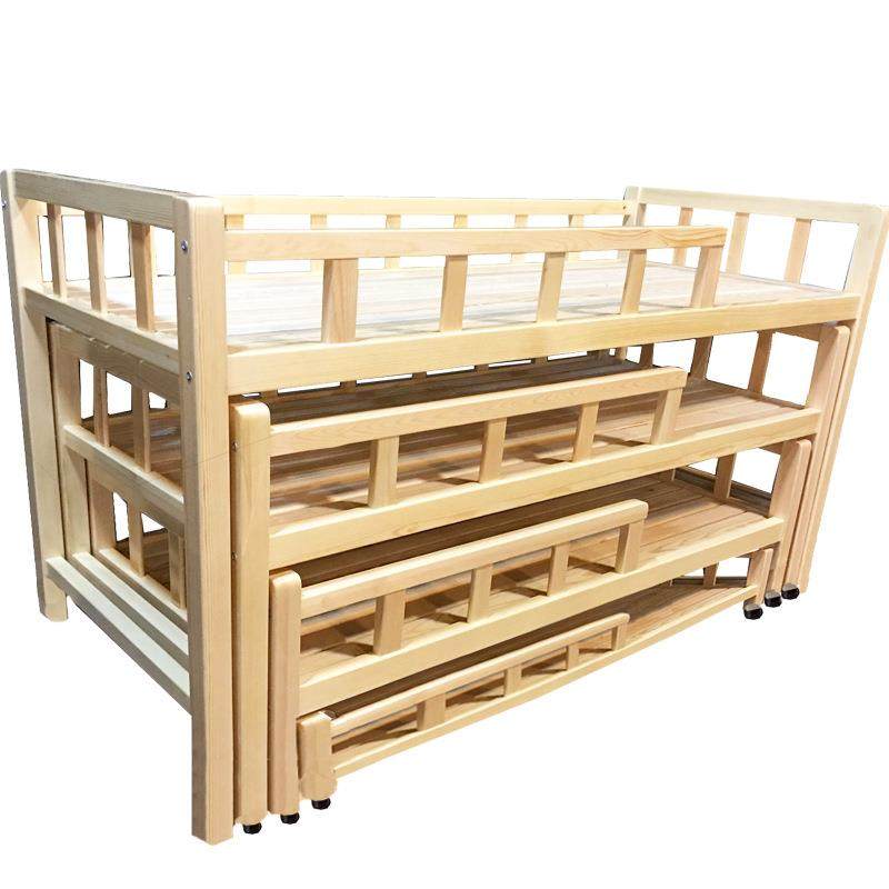 幼儿园四层实木推拉床儿童推拉床实木床学生床午托床高低床省空间,淘宝优惠券,粉丝福利购,淘宝优惠卷
