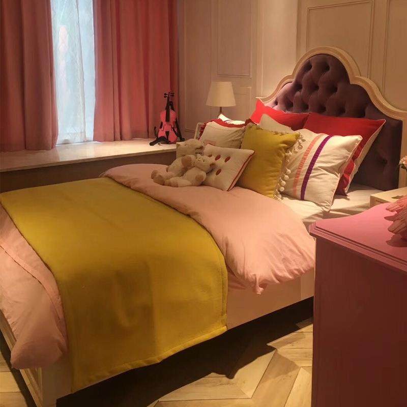 现代美式儿童女孩房床品别墅家居展厅软装样板房公主房床上用品,淘宝优惠券,粉丝福利购,淘宝优惠卷