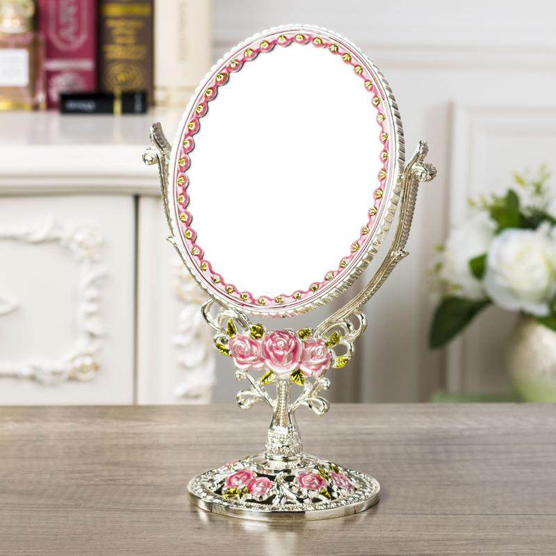 大号轻奢台式化妆镜子桌面摆件梳妆镜浴室镜旋转镜子宿舍家用,淘宝优惠券,粉丝福利购,淘宝优惠卷