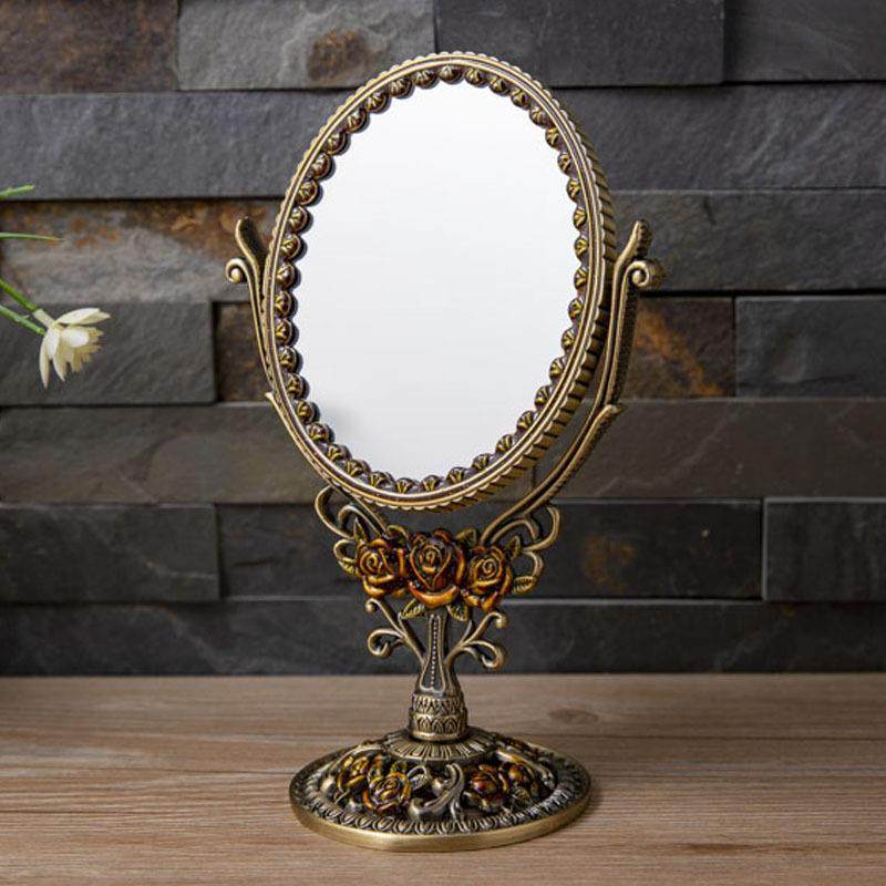 大号轻奢台式化妆镜子桌面摆件梳妆镜浴室镜旋转镜子宿舍家用,淘宝优惠券,粉丝福利购,淘宝优惠卷