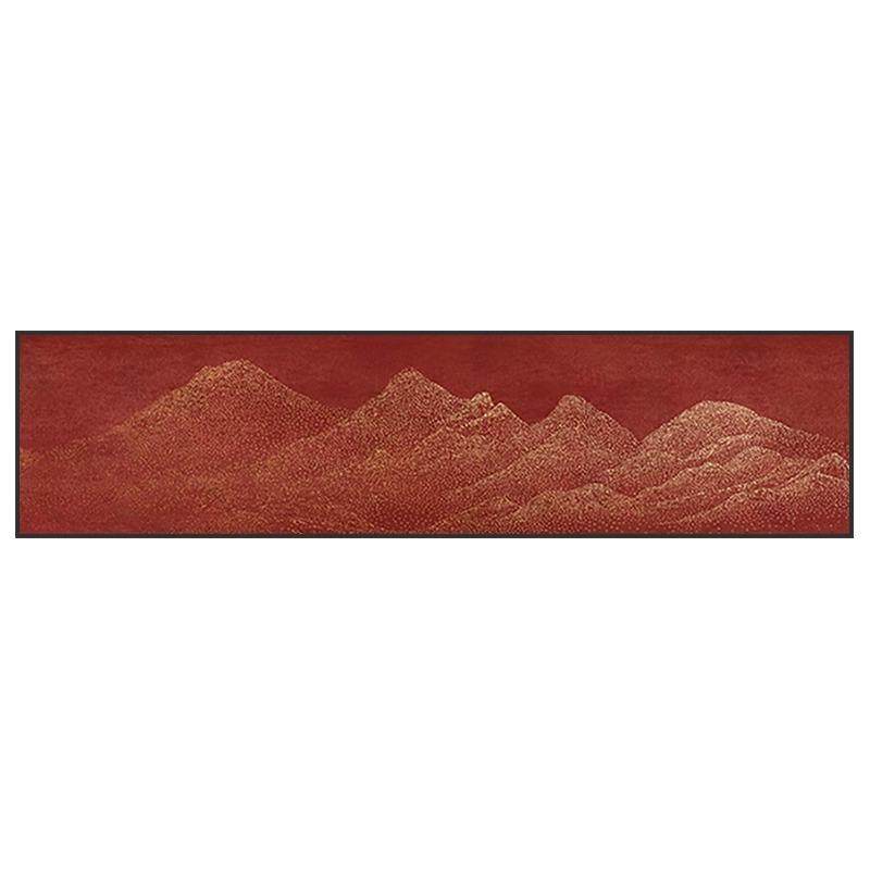 新中式横版装饰画红色抽象极简轻奢山水客厅茶室卧室床头壁画挂画,淘宝优惠券,粉丝福利购,淘宝优惠卷