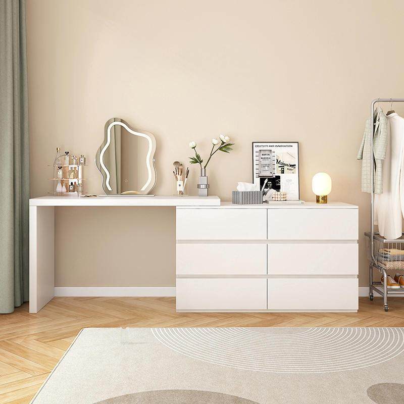 木月梳妆台收纳柜一体北欧风格卧室现代简约网红多功能伸缩化妆桌,淘宝优惠券,粉丝福利购,淘宝优惠卷
