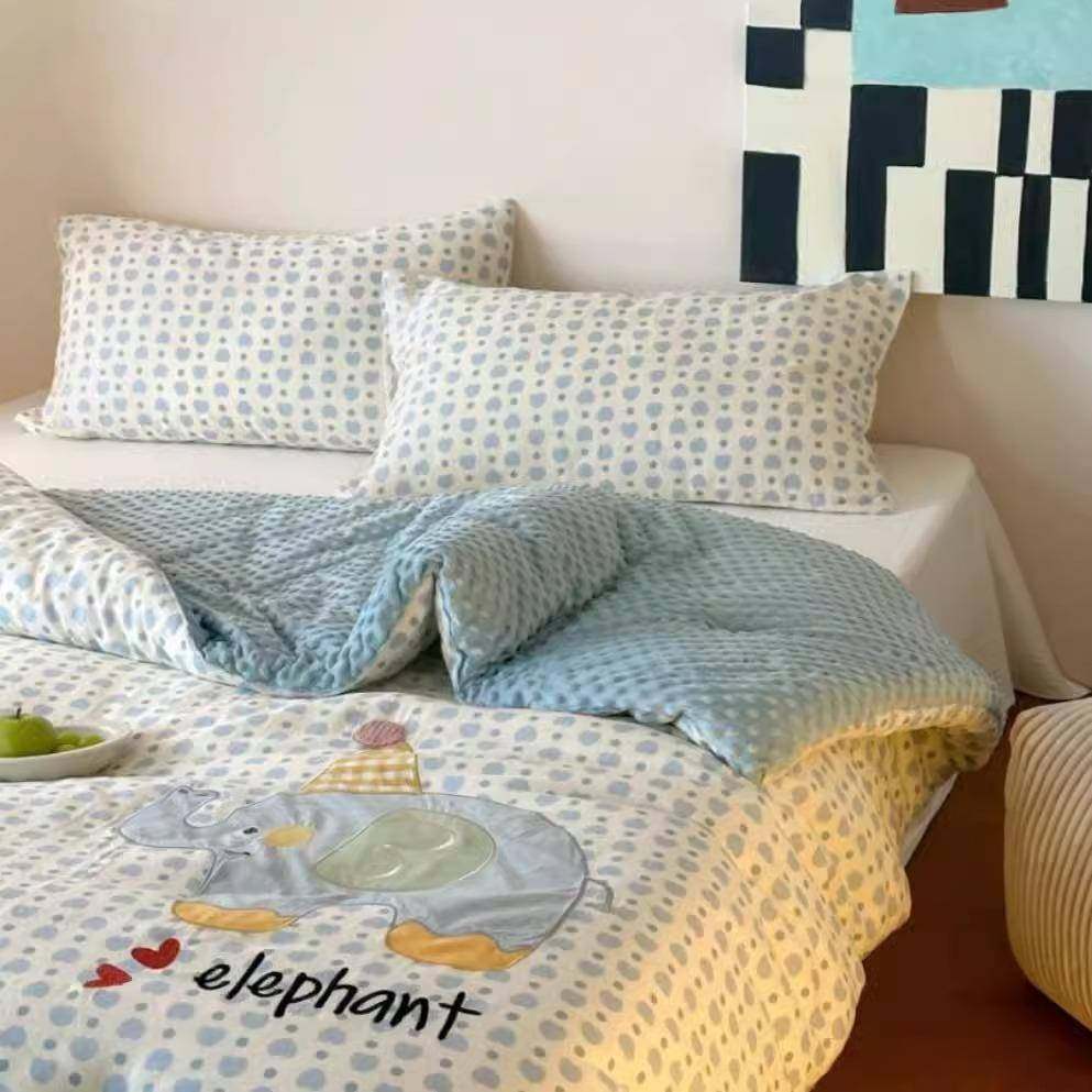 全棉a类双层纱冬季豆豆被加厚保暖儿童冬被可机洗宝宝被子秋冬款+,淘宝优惠券,粉丝福利购,淘宝优惠卷