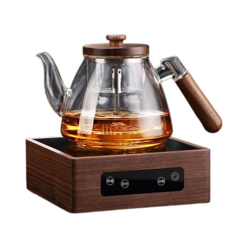 玻璃蒸煮茶壶烧水壶胡桃木提梁壶电陶炉煮茶器养生壶家用套装,淘宝优惠券,粉丝福利购,淘宝优惠卷