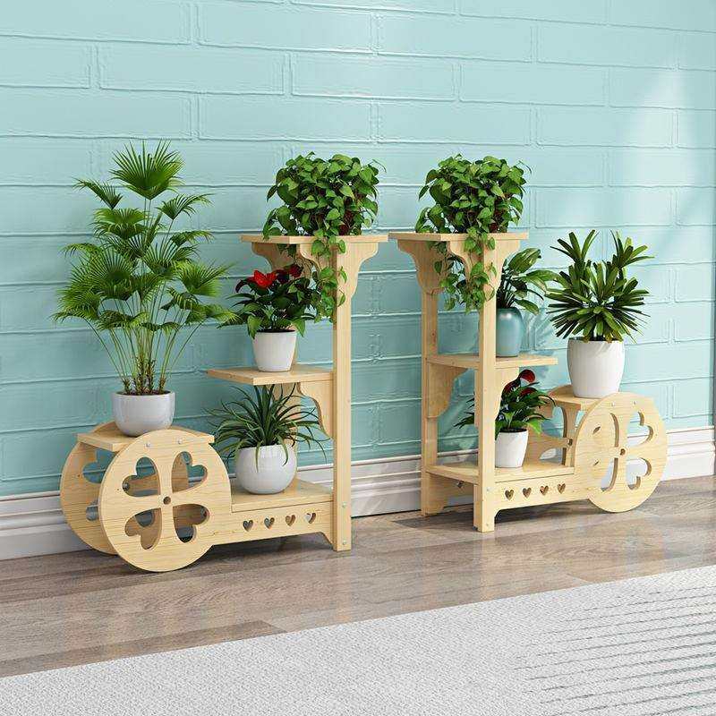 实木落地式客厅阳台室内绿萝多肉花盆架碳化创意多层省空间花架zz,淘宝优惠券,粉丝福利购,淘宝优惠卷