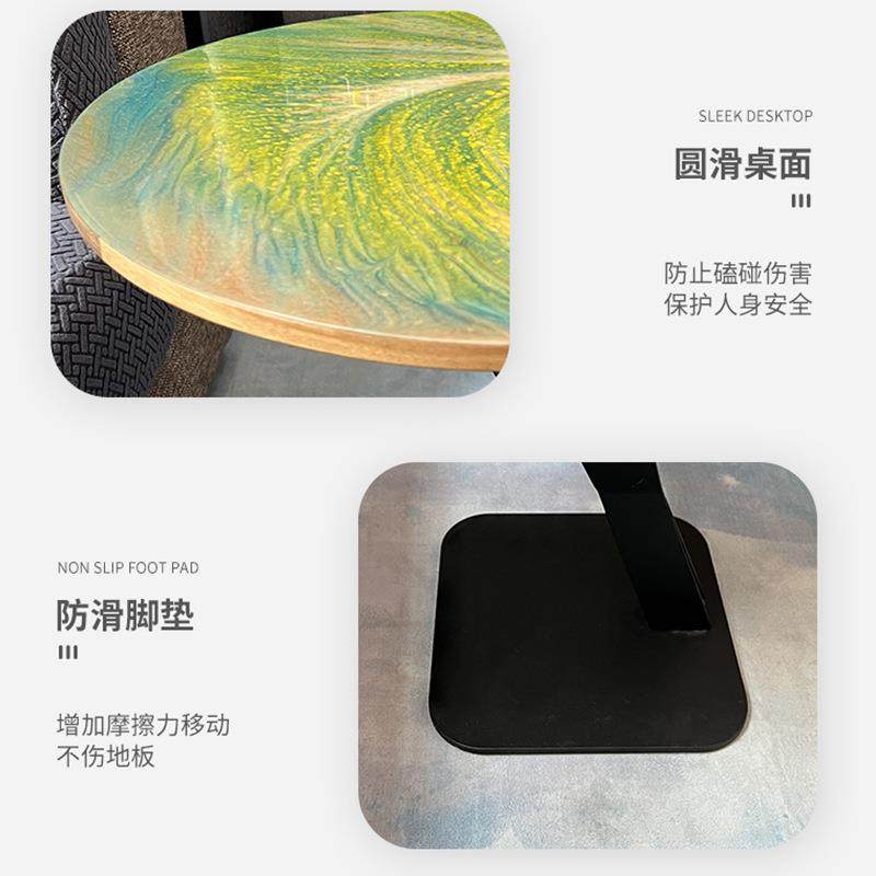 流体画边几树脂大理石花纹圆桌现代创意简约客厅小茶几,淘宝优惠券,粉丝福利购,淘宝优惠卷