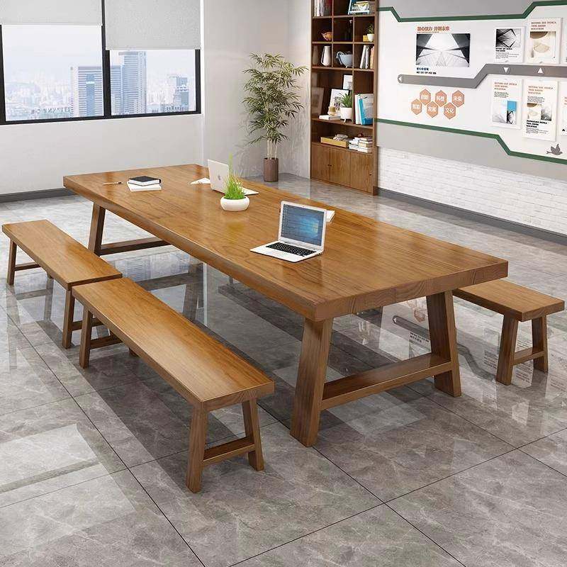 简约纯实木客厅大书桌商用会客厅长桌椅组合学习工作台会议桌办公,淘宝优惠券,粉丝福利购,淘宝优惠卷