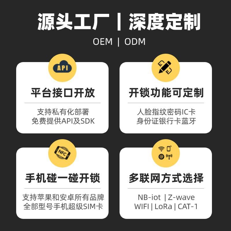 Recognition glass door fingerprint lock office NFC unlocking password lock attendance card electronic access control smart lock