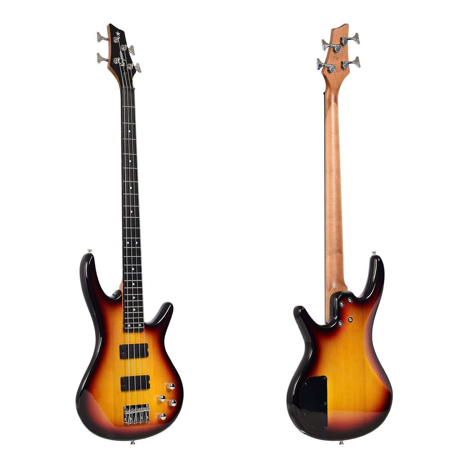 新款BASS贝斯碳化枫木低音吉他杨木琴体4弦电贝斯初学者入门,淘宝优惠券,粉丝福利购,淘宝优惠卷