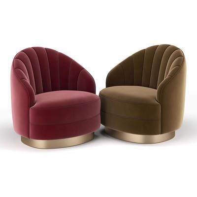 北欧轻奢时尚布艺弧形单人沙发简约现代不锈钢金属客厅设计师沙发,淘宝优惠券,粉丝福利购,淘宝优惠卷