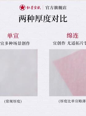 红星宣纸红星牌净皮生宣纸书法国画创作专用作品纸手工宣纸