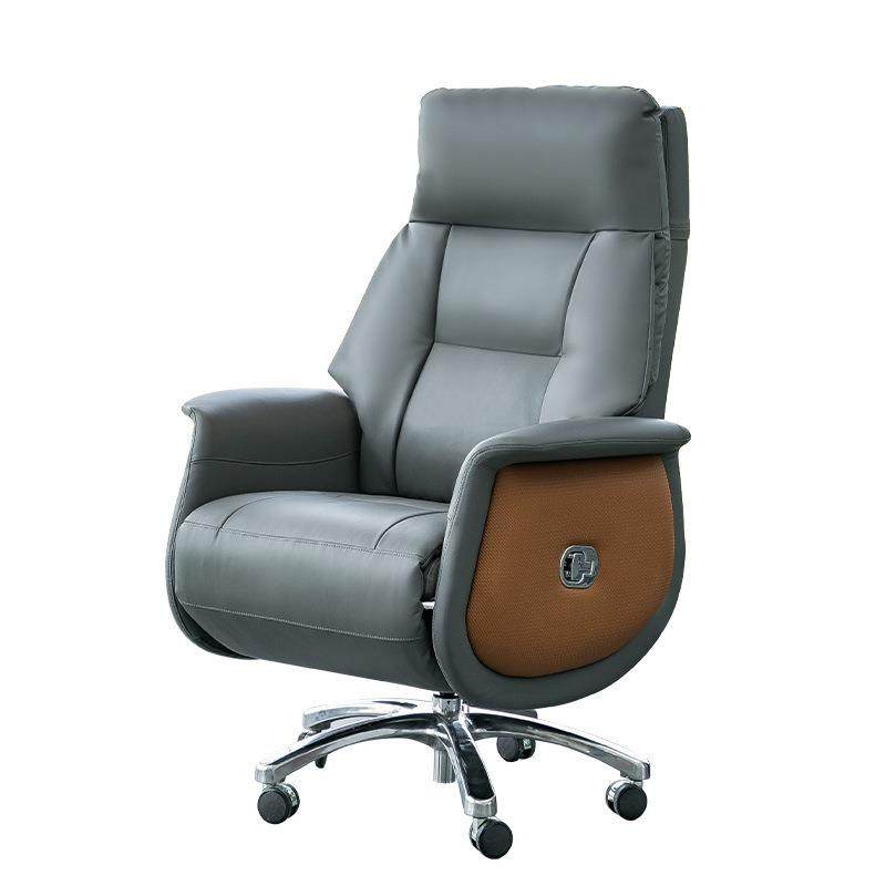 真皮老板椅舒适久坐电脑椅家用商务书房大班椅电动按摩办公椅,淘宝优惠券,粉丝福利购,淘宝优惠卷