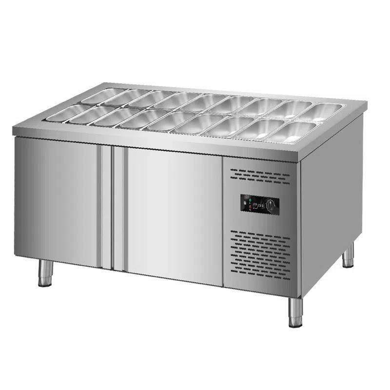 开槽沙拉台商用冷冻冷藏工作台小菜冰箱酱菜摆摊水果捞展示柜冰柜,淘宝优惠券,粉丝福利购,淘宝优惠卷