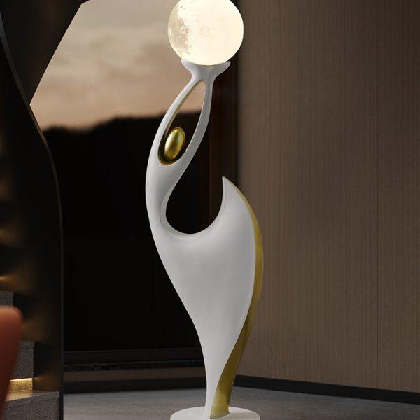 大型落地灯摆件客厅电视柜沙发旁玄关边艺术人物轻奢家居软装饰品,淘宝优惠券,粉丝福利购,淘宝优惠卷