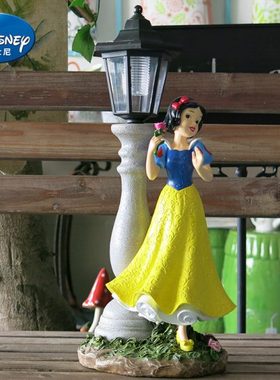 庭院白雪公主太阳能灯庭院树脂工艺品摆件橱窗拍照庭院景观装饰